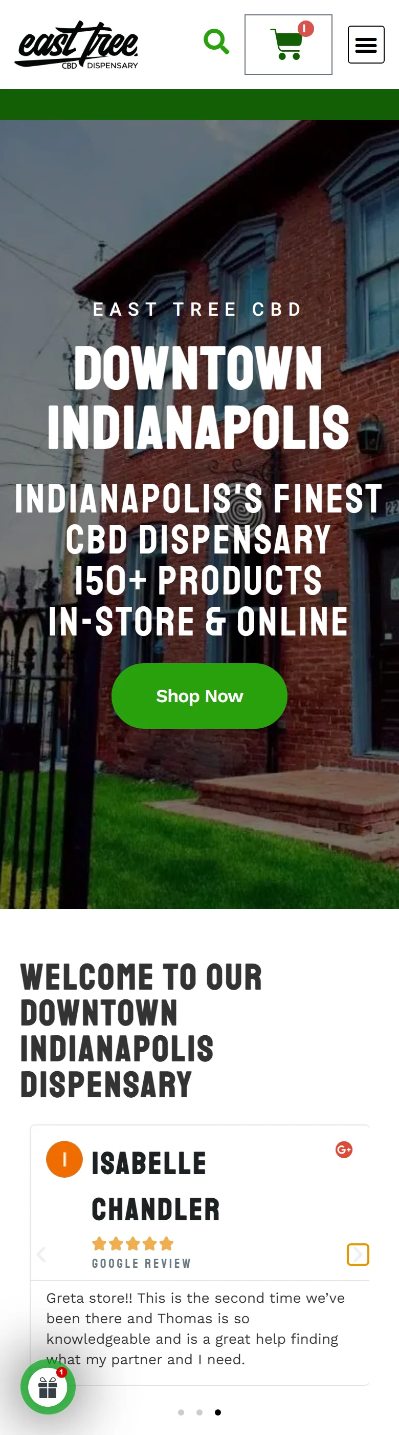 Downtown Indianapolis dispensary page