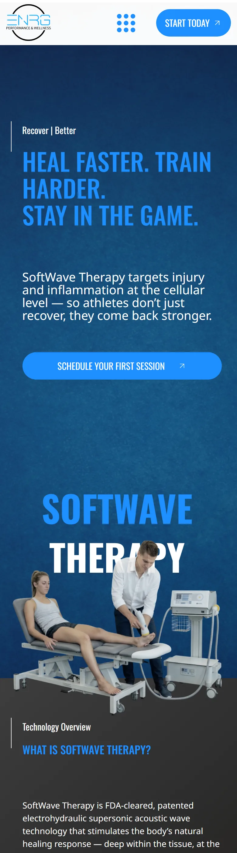Softwave therapy modality page