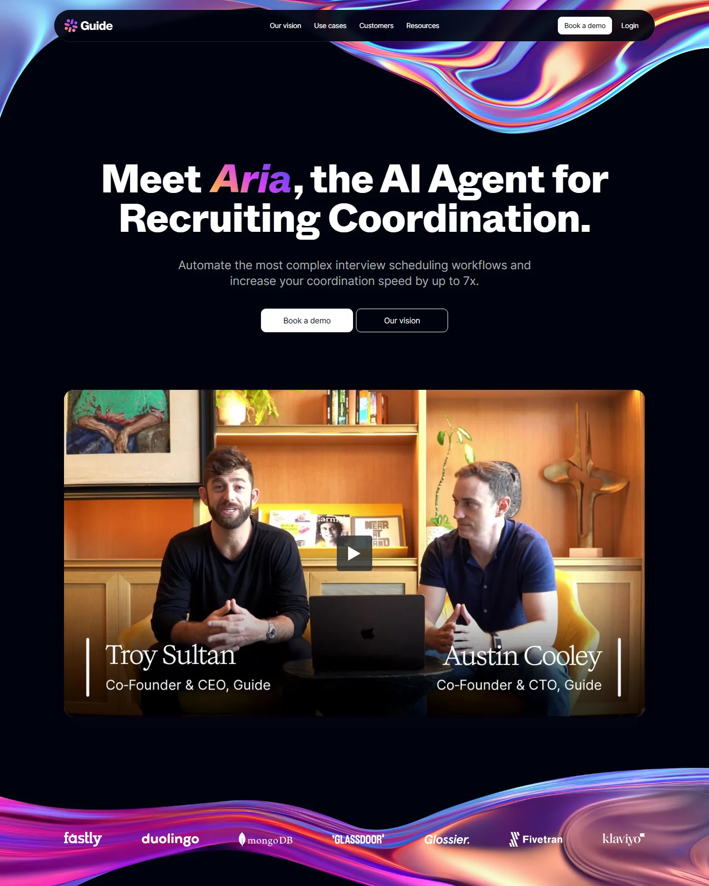 Guide home page screenshot