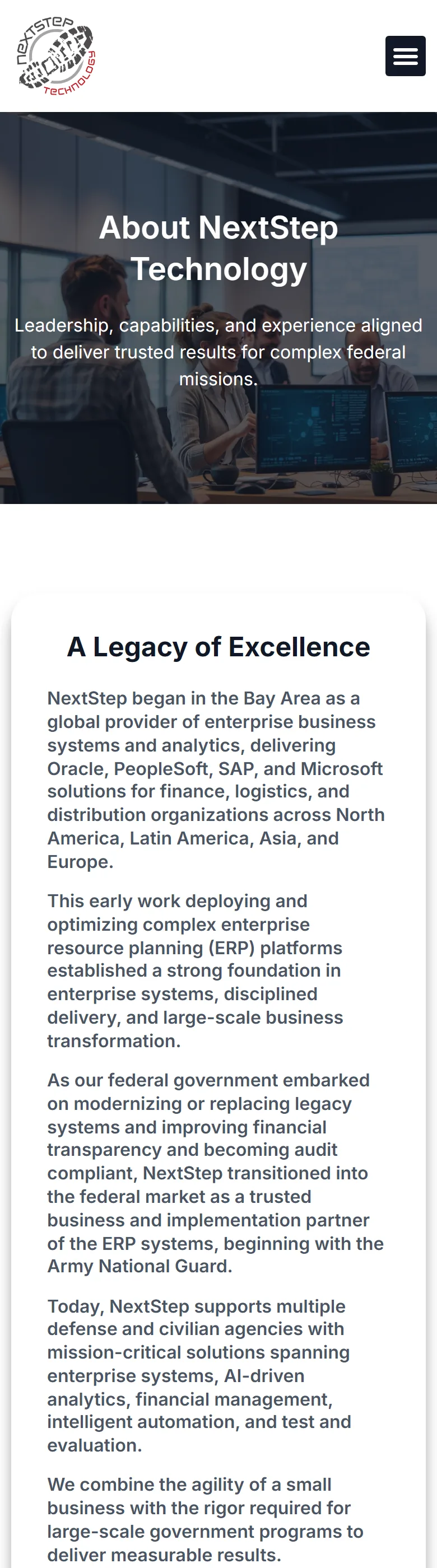 About NextStep — leadership and history