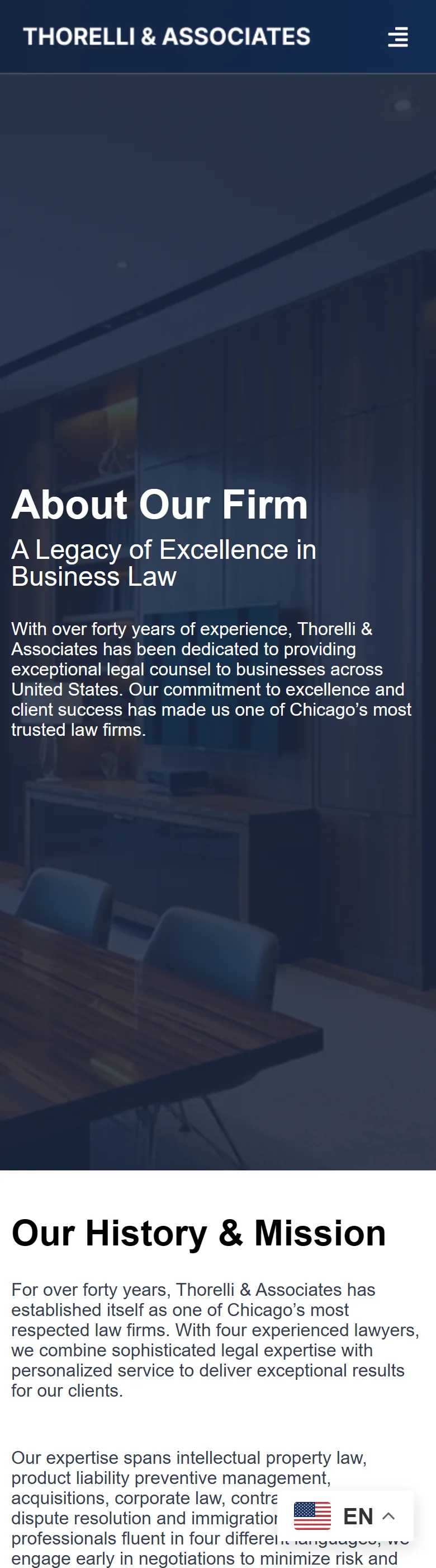 About the firm — 40+ year history