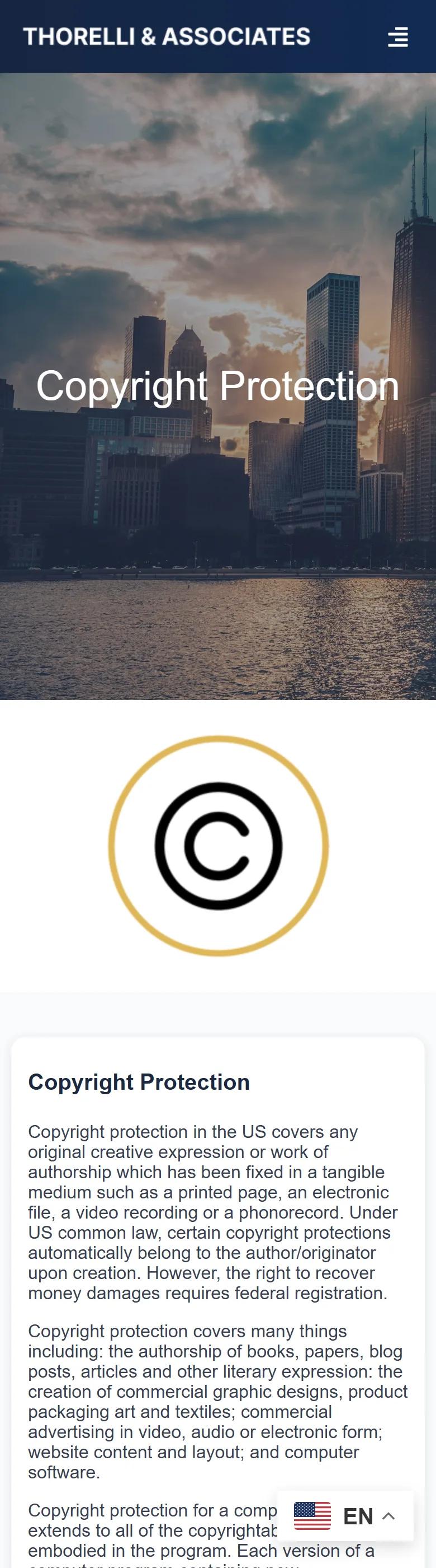 IP and copyright protection practice page